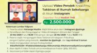 Lomba VidGram Muhammadiyah Gunungkidul Takbiran Sekeluarga di Rumah Saja