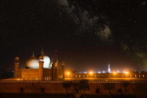 white dome building during night time