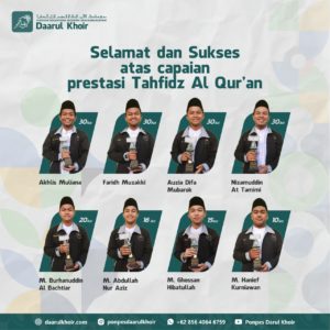 Selamat dan Sukses atas Capaian Tahfidz Al Quran