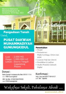 Pengadaan tanah wakaf pusat dakwah muh gk