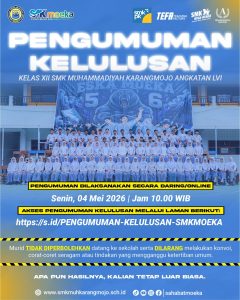 Pengumunan Kelulusan SMK Muhammadiyah Karangmojo Tahun 2025/2026