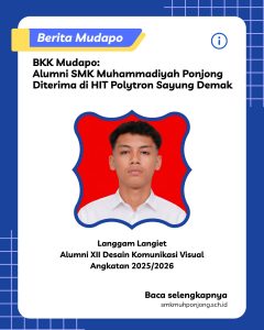 Membanggakan! Alumni DKV SMK Muhammadiyah Ponjong Lolos Bekerja di POLYTRON Demak