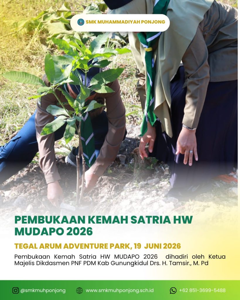 Semangat Membara! Qobilah SMK Muhammadiyah Ponjong Resmi Buka Perkemahan “Kemah Satria HW 2026”