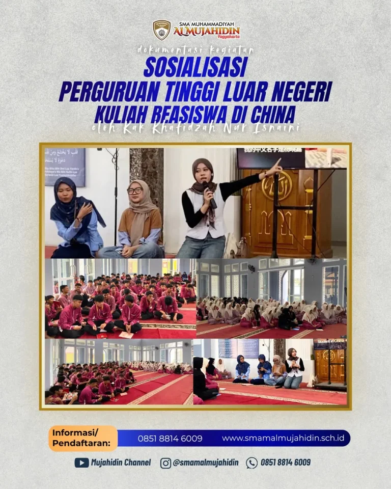 SMA Muhammadiyah Al Mujahidin Gelar Sosialisasi Kuliah Beasiswa di China
