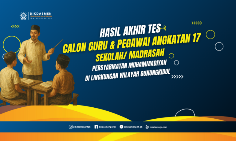 Hasil Tes Calon Guru dan Calon Pegawai Angkatan 17 Tahun 2025