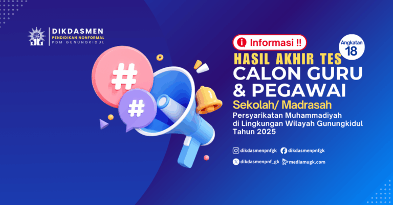 Hasil Tes Calon Guru dan Calon Pegawai Angkatan 18 Tahun 2025