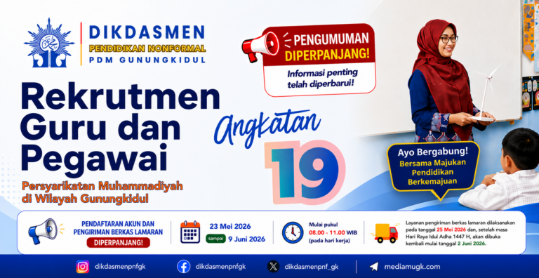 Waktu Pendaftaran Rekrutmen PTK Angkatan 19 diperpanjang